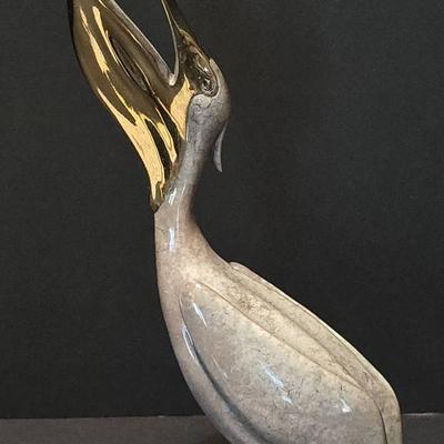 "Open Beak Pelican" - Original Brian Arthur Bronze Sculpture #16/50 