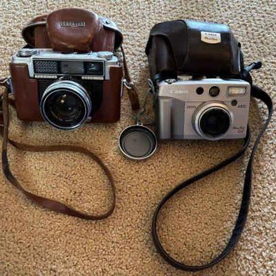 Lf162v yashica lynx and canon power shot cameras