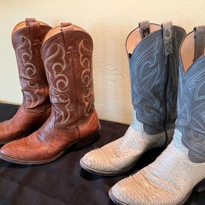 Lf206 men s nacona & dan post western boots 9.5d