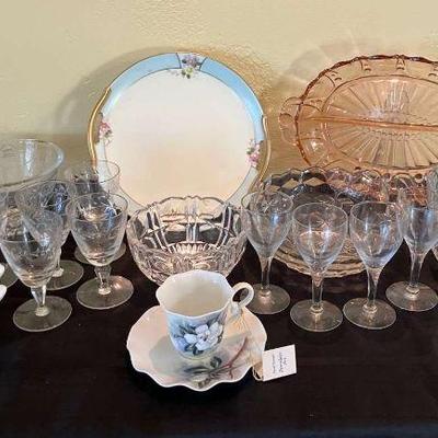 Lf192 vintage glass porcelain