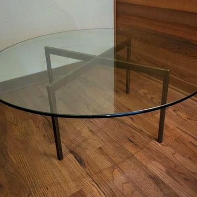 Metal & Round Glass Top Table