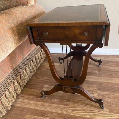 Antique Lyre  End table  (2) 