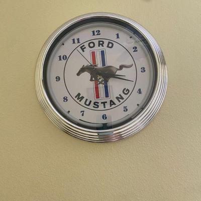 Chrome Ford Mustang Clock 