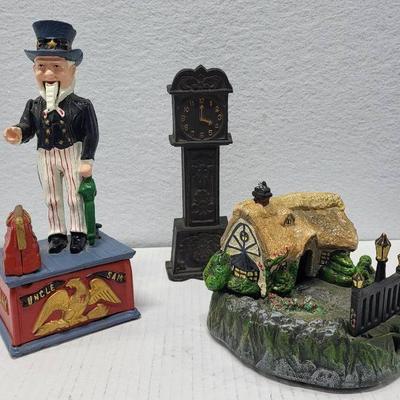 Cast Iron Uncle Sam Bank + (1122)