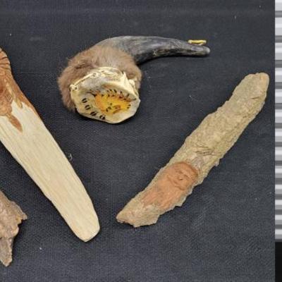 Hand Carved Faces & Rain Sticks (1122)