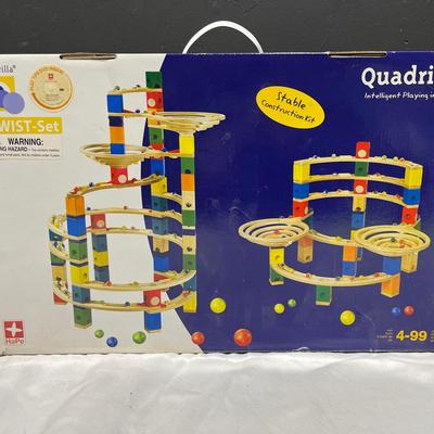 Quadrilla Twist Set ~ Wooden Marble Run 