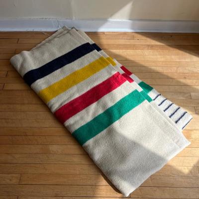 Vintage Hudson Bay 6 Point (King) Wool Blanket 