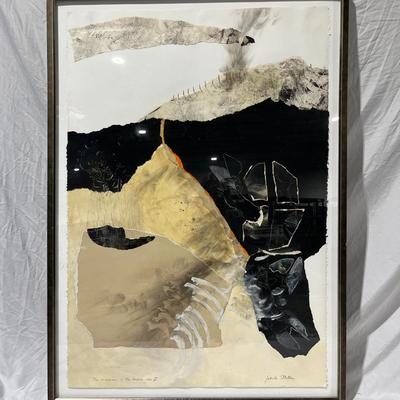 Large Original & Signed Abstract "The Remains of the Burned Cow III" By Gabriele Ellertson