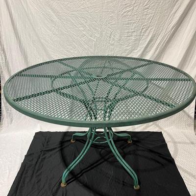 Green Metal Patio Table 