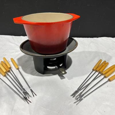 Le Creuset Cast Iron Enamel Fondue Pot