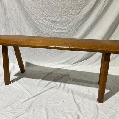 Vintage Hand Crafted Solid Oak Bench 