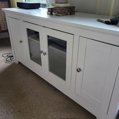 Sale Photo Thumbnail #27: Newer White TV Stand Media Cabinet