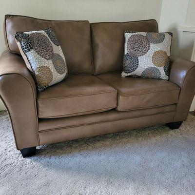 Two-Person Leather Loveseat