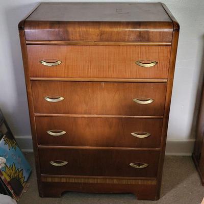1940's Waterfall Hi-Boy Dresser
