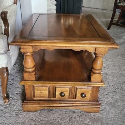 70's Wood Side Table