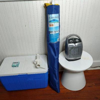 Market umbrella heater and more