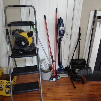 Step ladder shark vacuum, blower fan