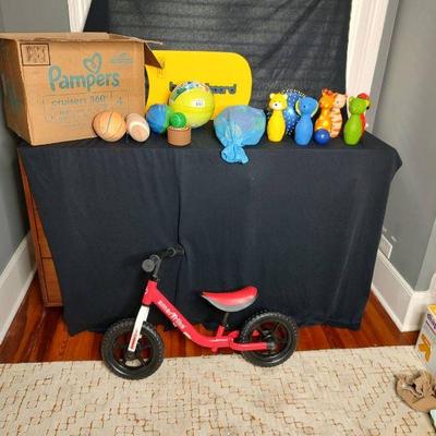 Child s bike, toys
