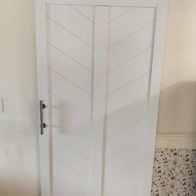 84" x 42" Hanging White Sliding Barn Door 