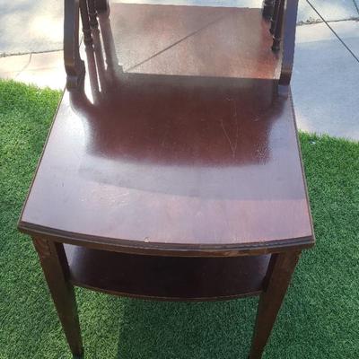 Vintage Mersman Two Tiered Mahogany Side Table #3