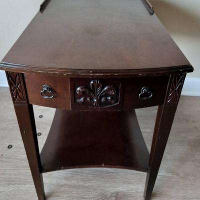 Vintage Mersman Two Tiered Mahogany Side Table #2