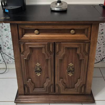 Vintage Unfolding Wooden Bar Cabinet (ONLY INCLUDES CABINET) 