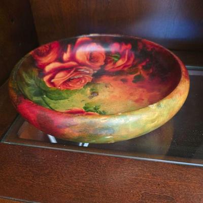 Handpainted wooden bowl