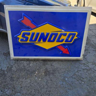 59-1/2"  x 40-1/2" Vintage lighted sign face