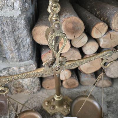 Antique brass scales