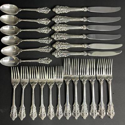 Sterling Silver (Marked) Flatware: Wallace “Grand Baroque” Service For 6 (24 Pieces) - Lot 1
