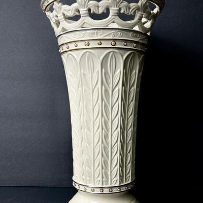 Lenox Florentine & Pearl Large Vase - 12”h