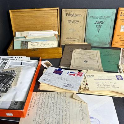 Vintage Ephemera: Car Manuals, Ammunition Catalogs, Postcards, Correspondance, More