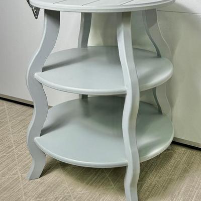 Three Tier Painted Wood Display Table - 23.5x29”