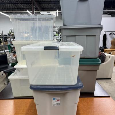 Plastic Storage Bins - Various Sizes, Lot 3