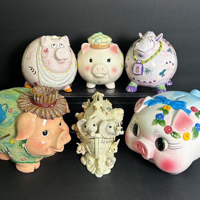 Piggy Bank Collection Including Lenox & Fitz & Floyd