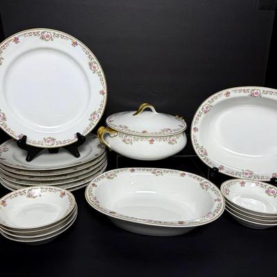 Antique Haviland Limoges Schleiger Pattern 534: Covered Casserole, Serving Bowls, More