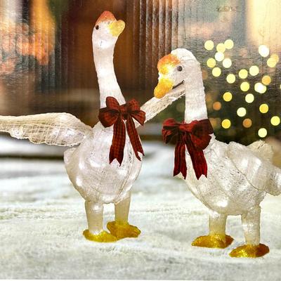 Home Accents Holiday LED Acrylic Geese Lawn Decoration In  Boxes (3 Sets) 