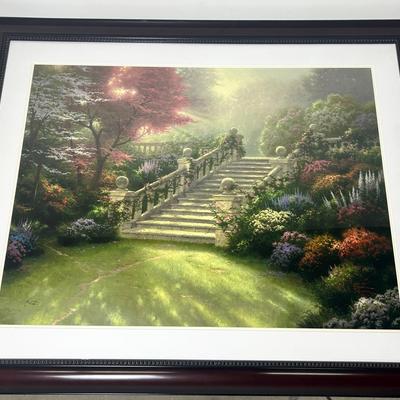 Thomas Kinkade “Stairway To Paradise” Signed And Numbered Print - Framed 41.5x52”