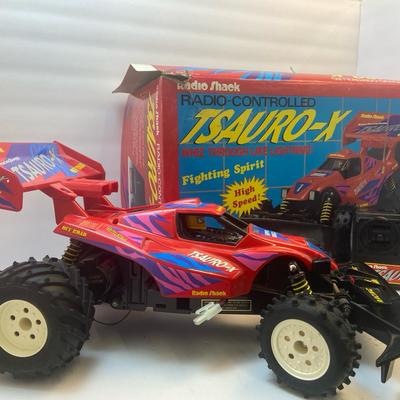 Vintage Radio Shack Tsauro-X RC Racing Buggy Car 