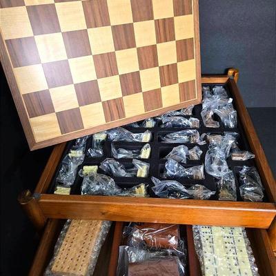 The History Channel Club Civil War Chess, Checkers & Backgammon Set - Unused