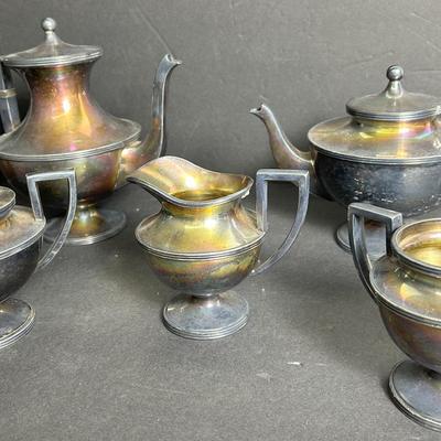 Vintage Barbour 5-Piece Silver Plate Tea & Coffee Service