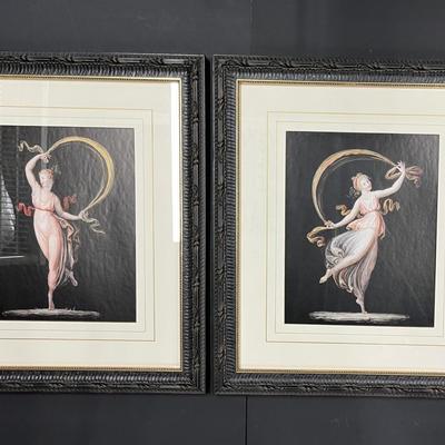 Drexel Heritage Frames With Reproduction Classical Prints - 24x21”