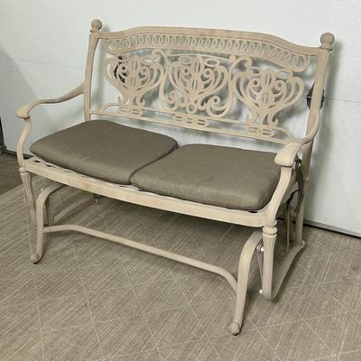 Painted Metal Porch Glider - 45X24X37” Lot 2