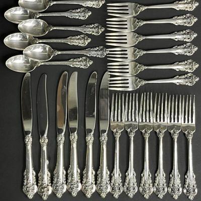 Sterling Silver (Marked) Flatware: Wallace “Grand Baroque” Service For 6 (24 Pieces) - Lot 2