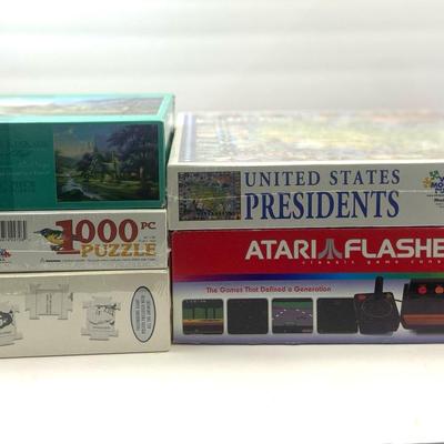 Sealed Jigsaw Puzzles And Atari Flashback 2 Video Game System
