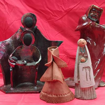 Multicultural Sculpture Collection W/ Shiwan Luohan Statue