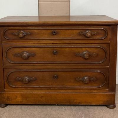 Antique Walnut Chest Of Drawers 