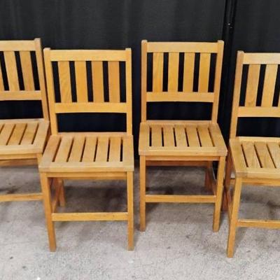 Four Wooden Dining Chairs 