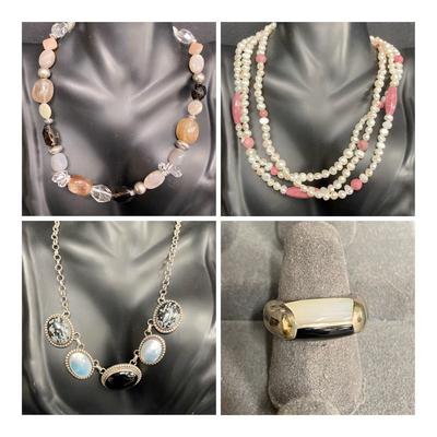 Sterling Gemstone Necklaces and Sterling Ring
