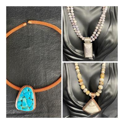 Jay King / Sterling Misty Blue Stone, Turquoise Necklaces